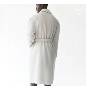 Cozy Earth NWT light grey waffle bath robe front tie pockets size XL/XXL